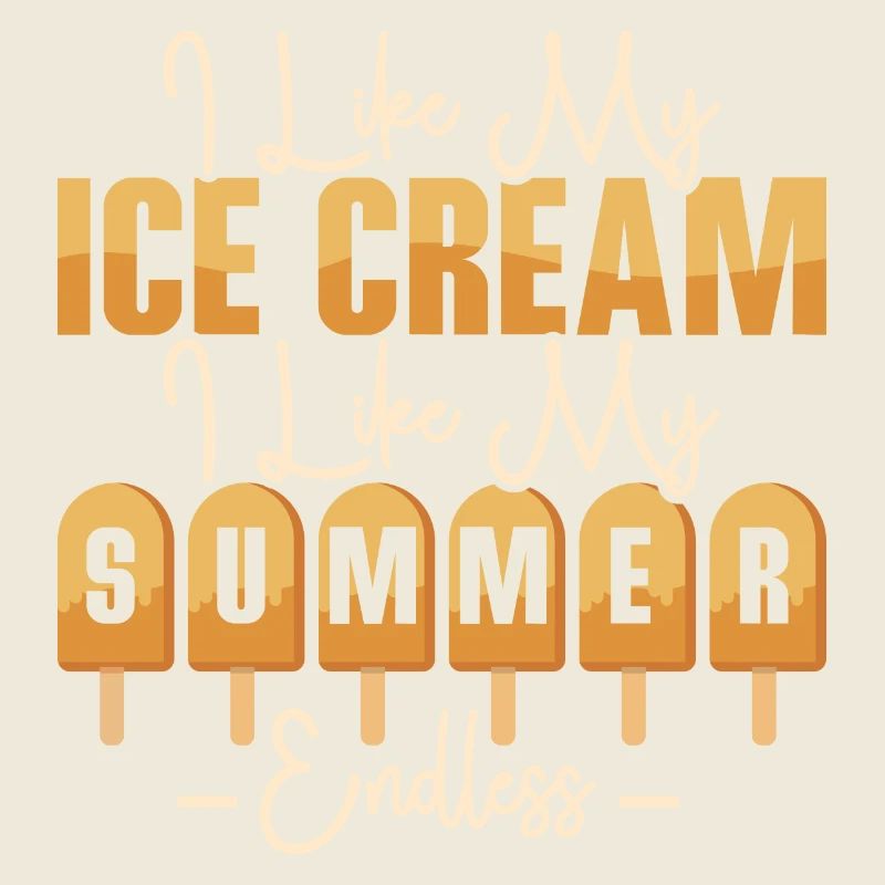 J’aime ma boule de cornet de crème glacée d’été