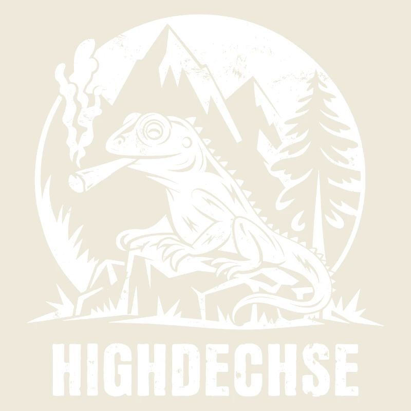 Highdechse - Eidechse mit einem Joint
