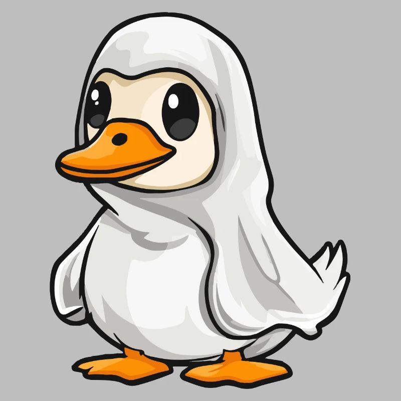 Goose Halloween Comic Ghost