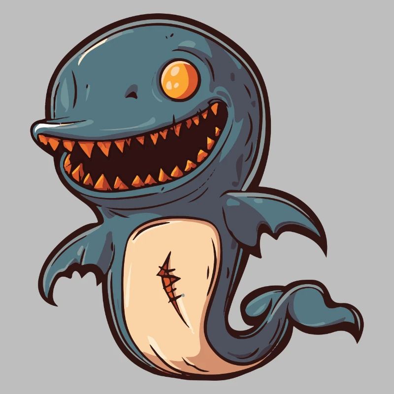 Dolphin Halloween Comic Funny