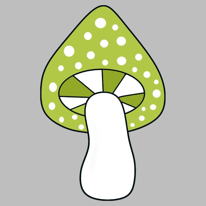 Mushroom green fly agaric pattern customizable