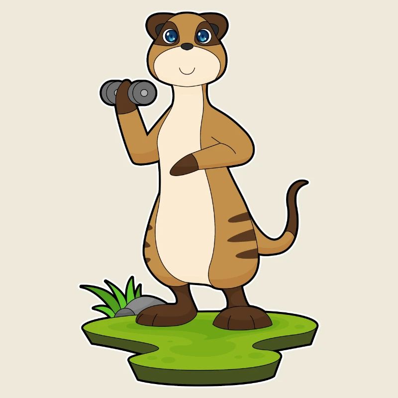 Erdmännchen Krafttraining Hantel