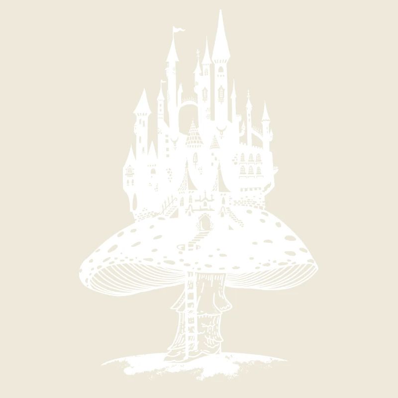 Fairytale castle on a giant toadstool