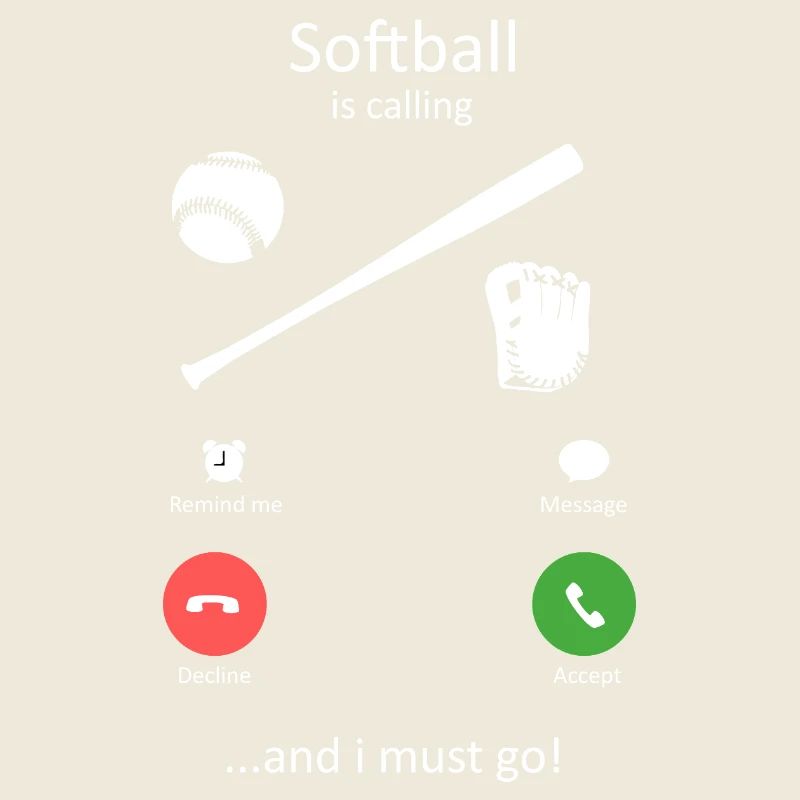 Softball ruft lustige eingehende Anrufe an