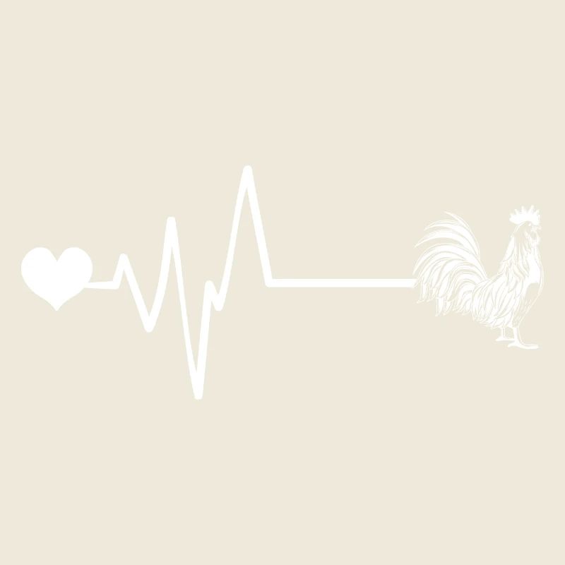 Rooster Pulse Heart Love