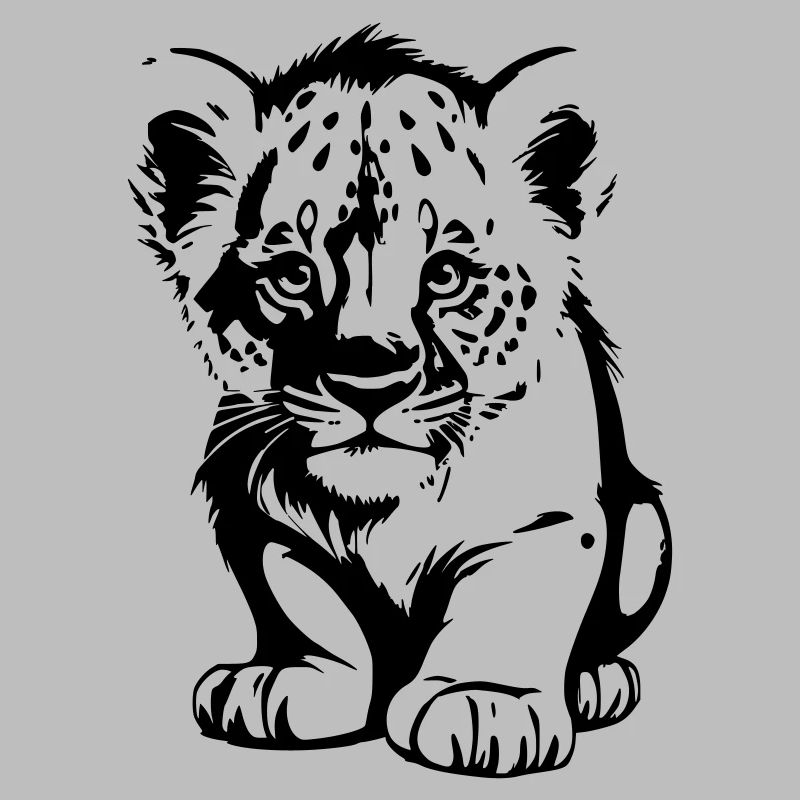 mignon bébé lion comme illustration vectorielle