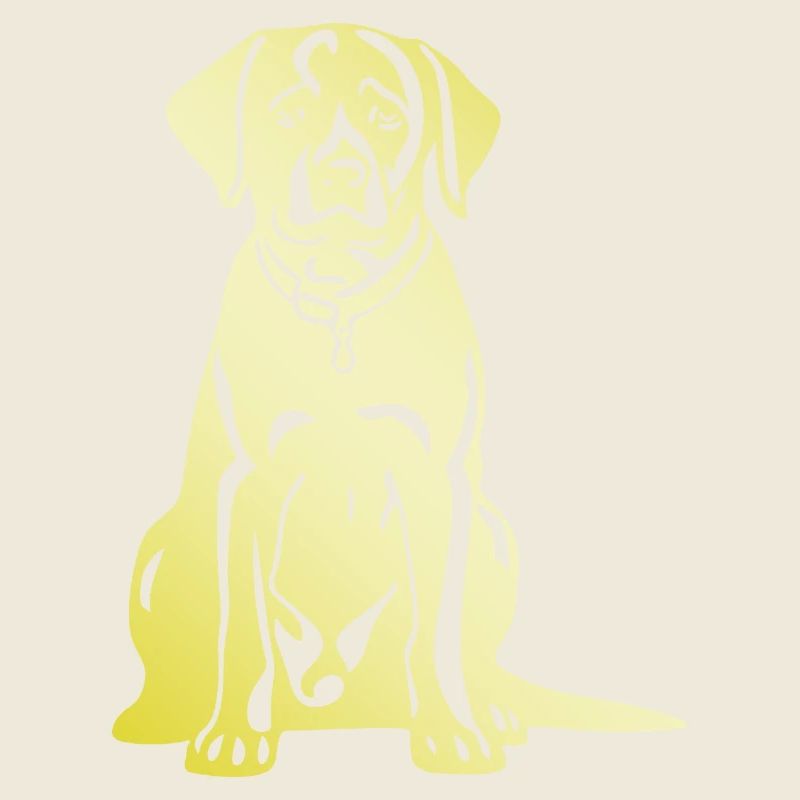 Silhouette de chien labrador