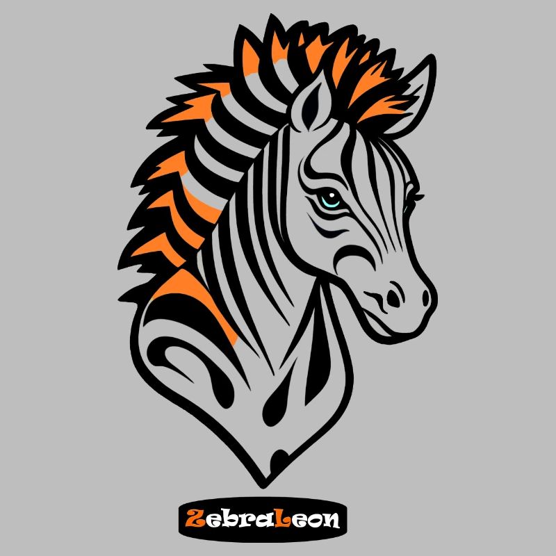 Adaptives ZebraLeon - Illustration mit Text
