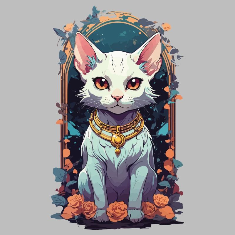 Conception esthétique de chat gothique mignon