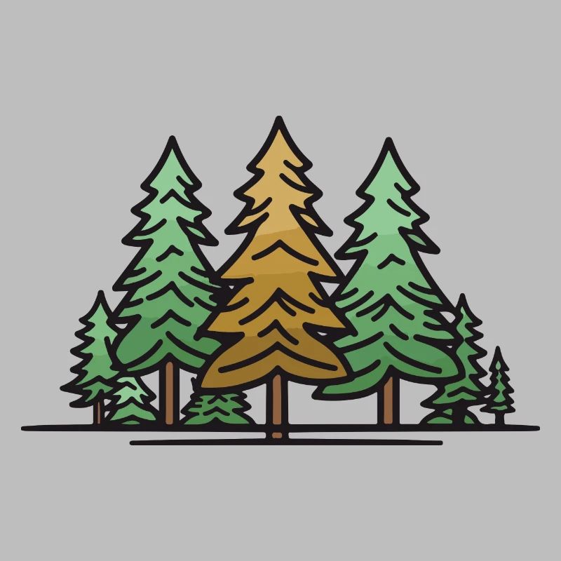 Forest Landscape Trees Nature