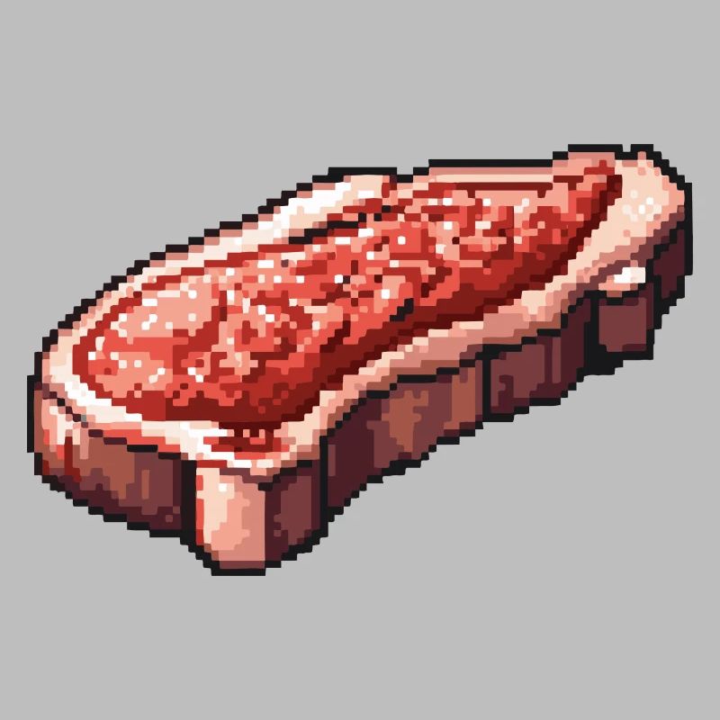 Steak Filet Pixel Icon