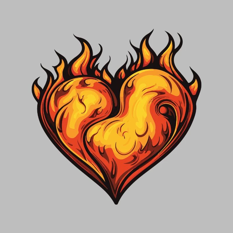 Heart, Flame, Fire, Love