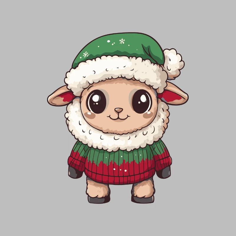 Bande dessinée de Noël mouton