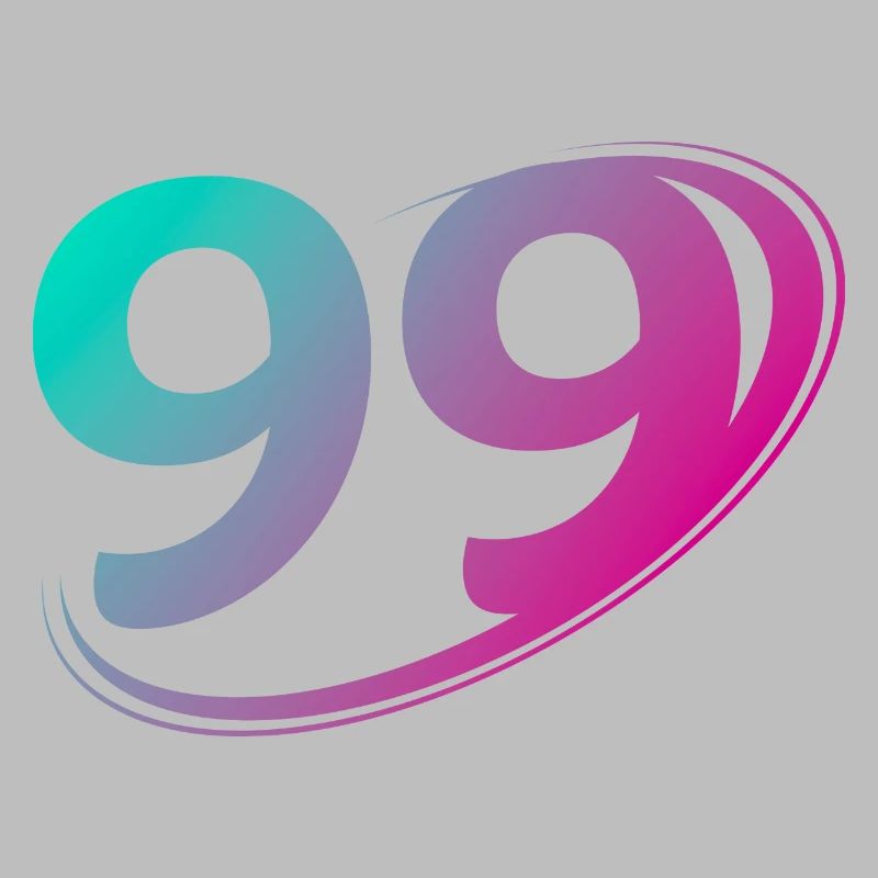 Numéro 99 multicolore