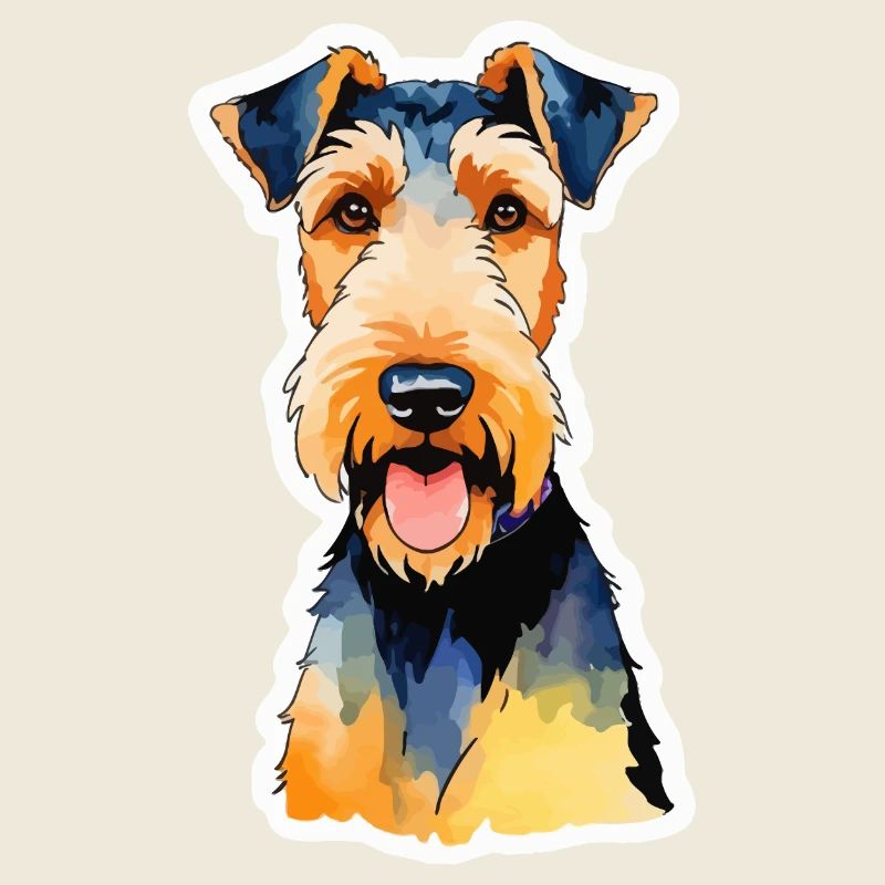 Airedale Terrier Aquarelle