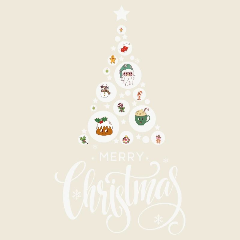 Festlicher Weihnachtsbaum mit Süßigkeiten