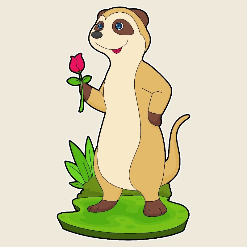 Erdmännchen Rose Blume