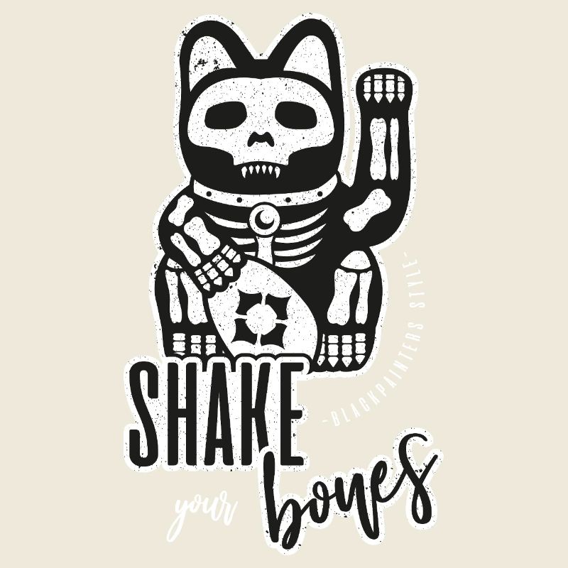 Skeleton Waving Cat - Shake your Bones