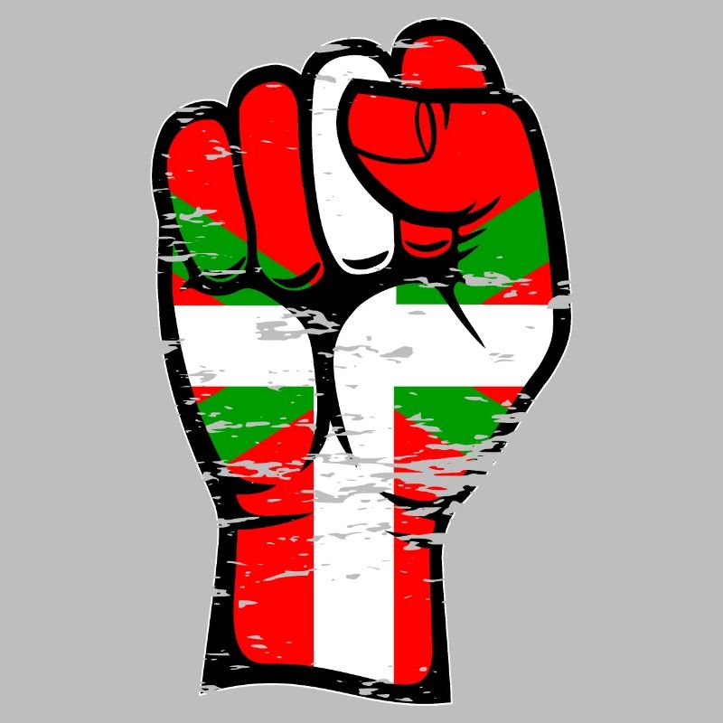 Poing de drapeau basque utilisé