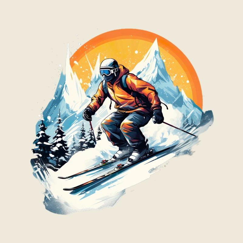 Skifahren Winterspaß