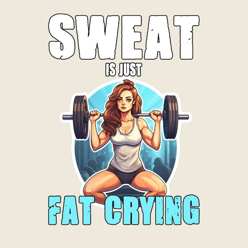 Lustige Katze Workout Sweat Is Just Fat Crying