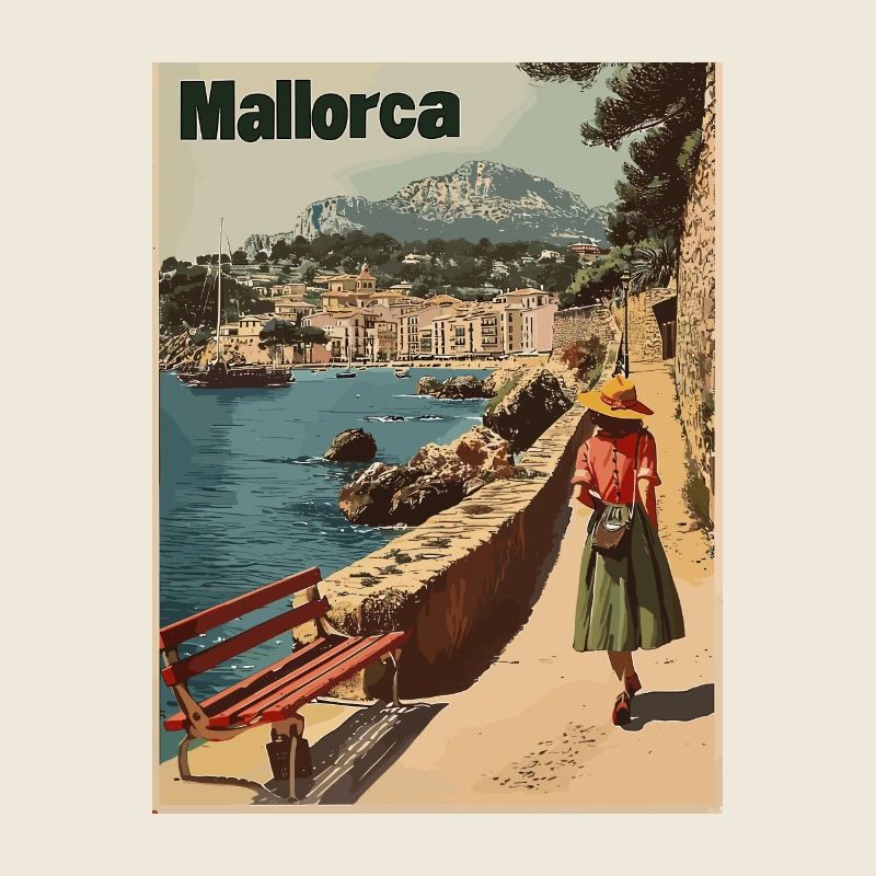 Vintage Mallorca Reise Spanien Insel