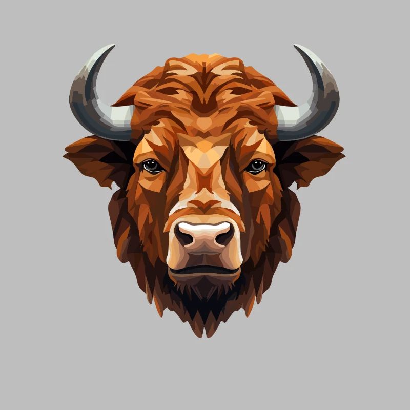 Bison Tierkunst Wildnis für einen Bison-Fan oder