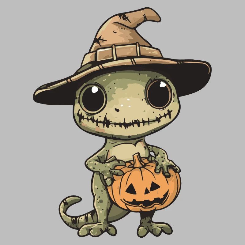 Lizard Halloween Comic Funny