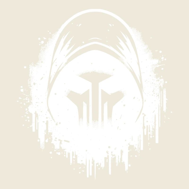 Scary Halloween Ghost Head Under Robe