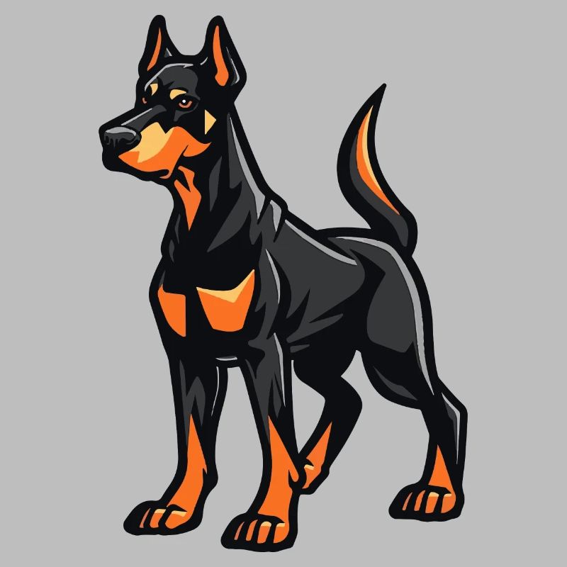 Doberman Dog Comic