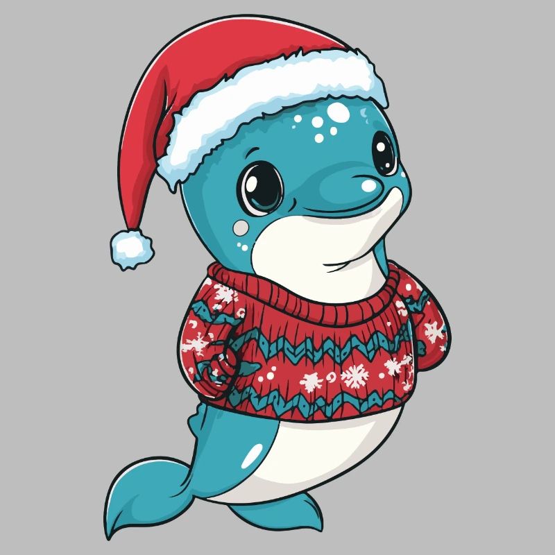 Delfin Weihnachten Comic