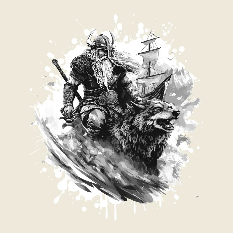 Wikinger Wolf Krieger Valhalla