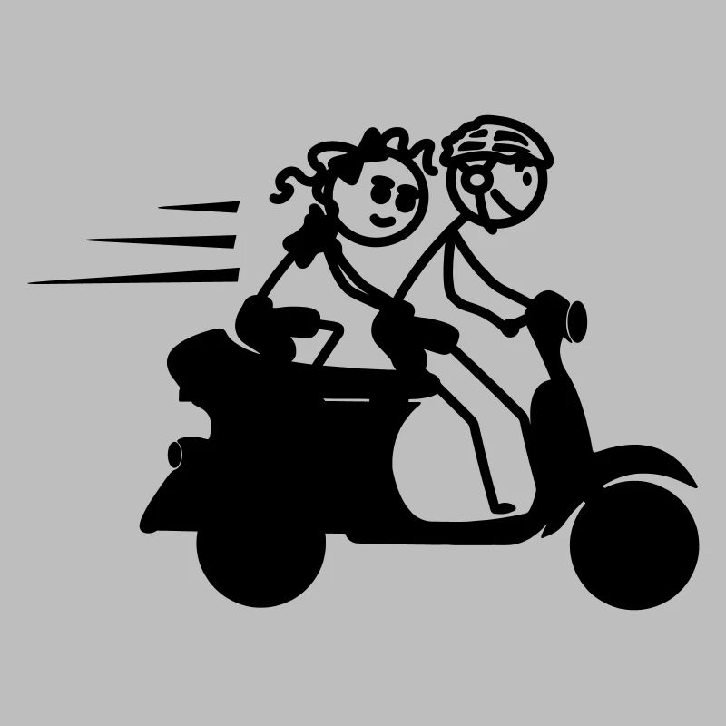 Roller mit Strichmännchen für Jungen und Mädchen