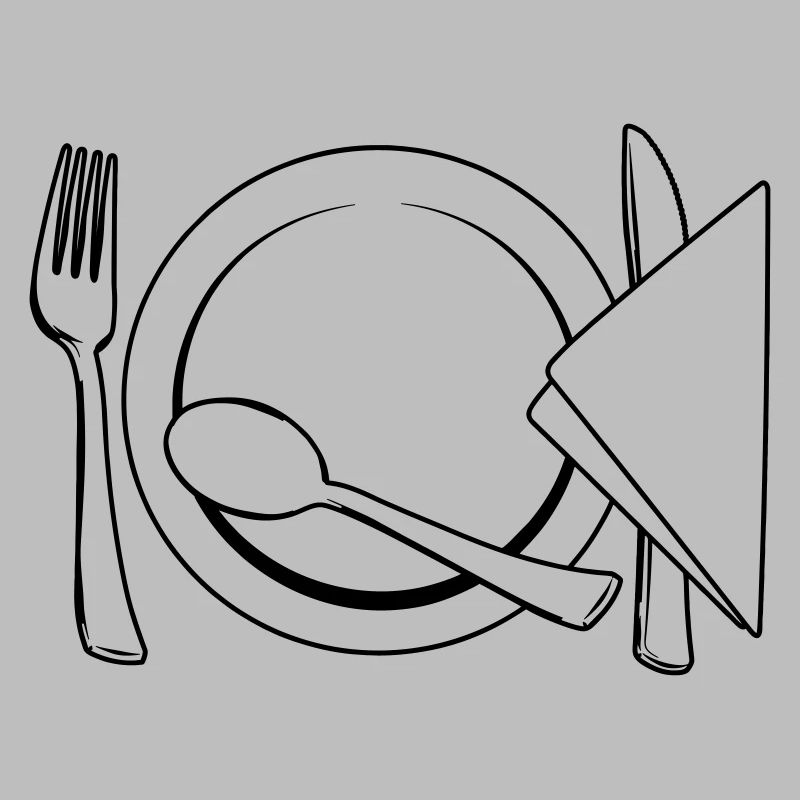 Besteckteller Serviette