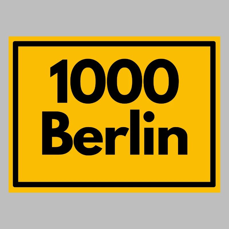 Panneau de lieu - puis Rétro urbain Code postal 1000 Berlin