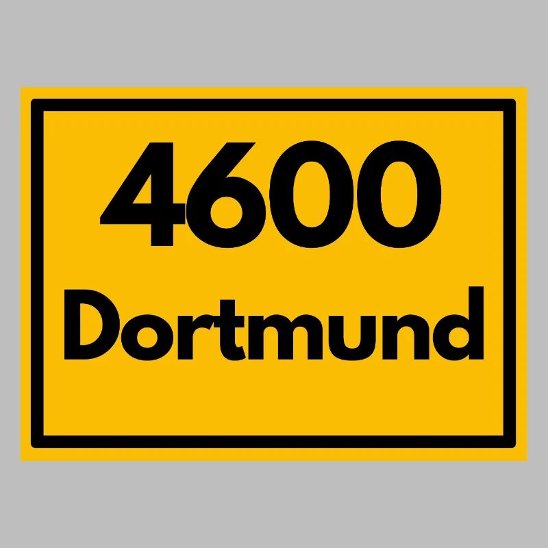 Panneau de la ville - puis rétro ancien code postal DORTMUND