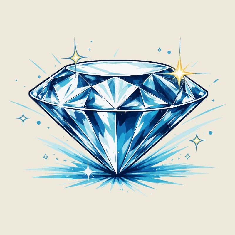 Eisblauer Diamant