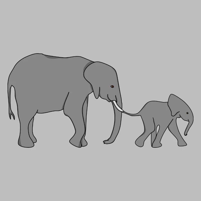 Éléphant Mère Et Enfant Bébé Éléphant