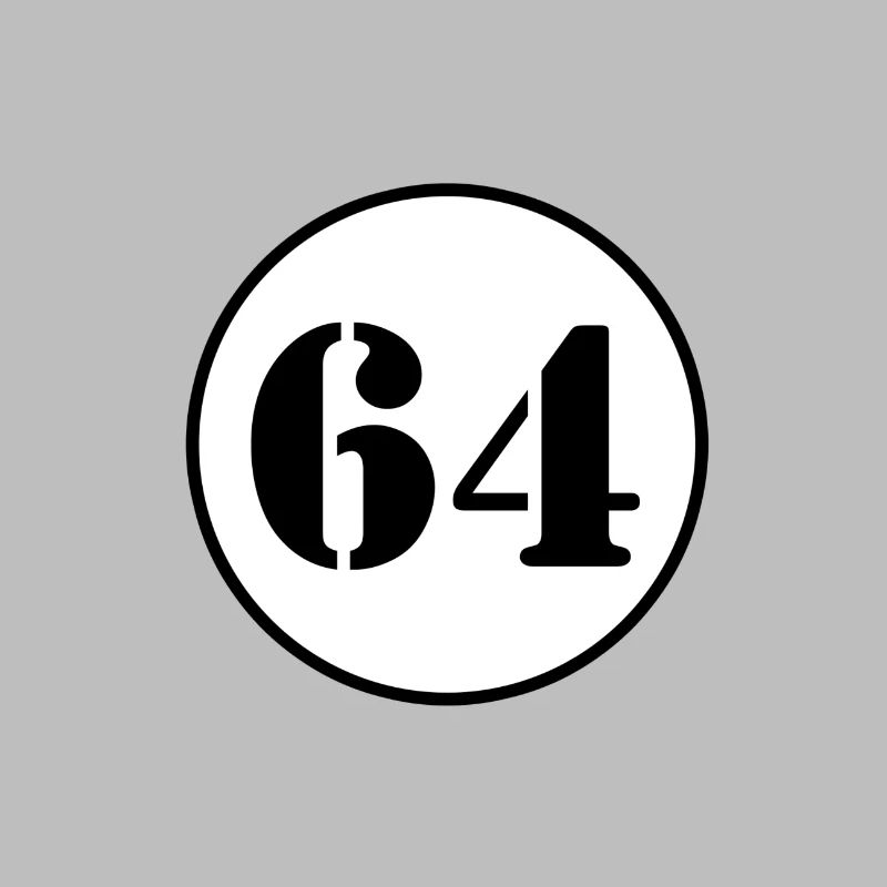 NUMBER 64 sixty four birthday gift