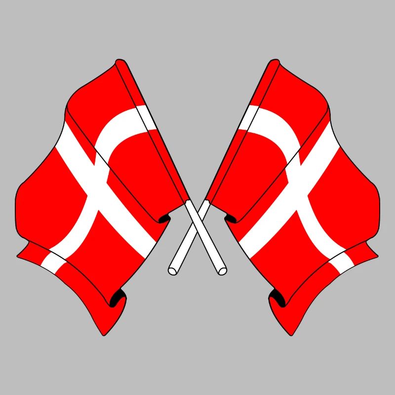 Deux drapeaux Danemark