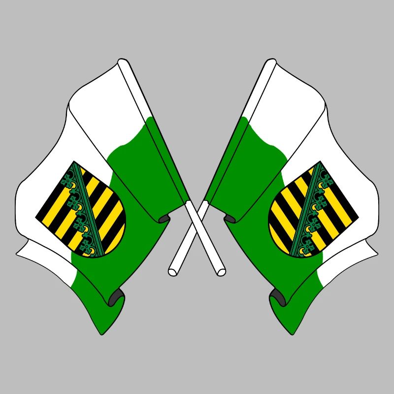 Deux drapeaux de Saxe