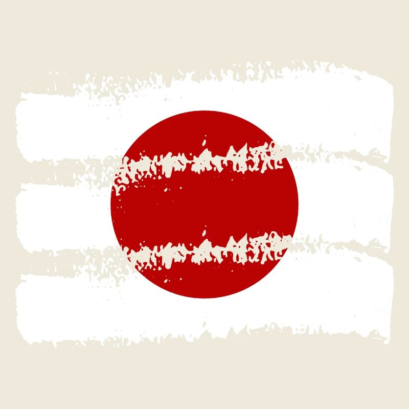 Drapeau du Japon Look Usé Nihon Drapeau Japonais