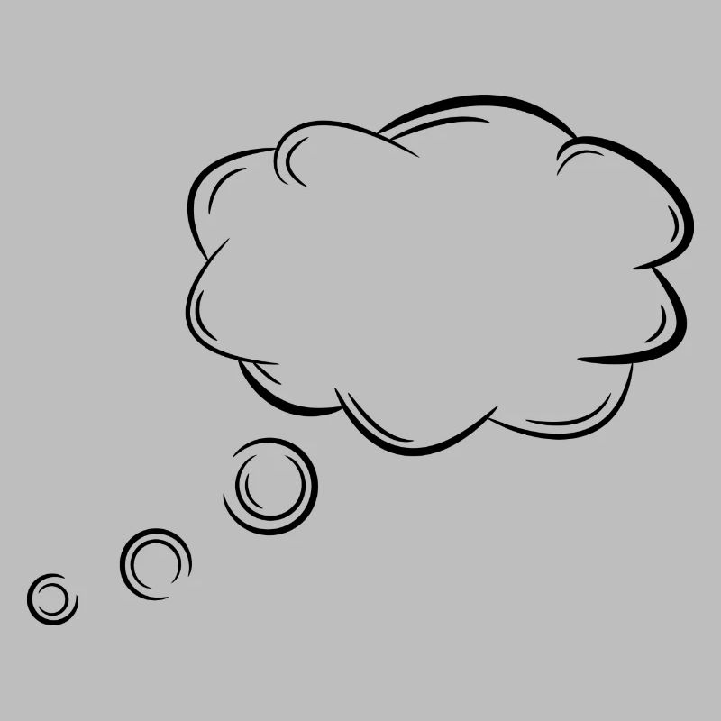 Gedankenblase anpassbar mit Sätze oder Wörter