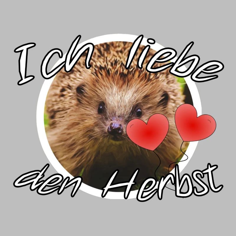 Ich liebe den Herbst Geschenk Igel Spruch Tier