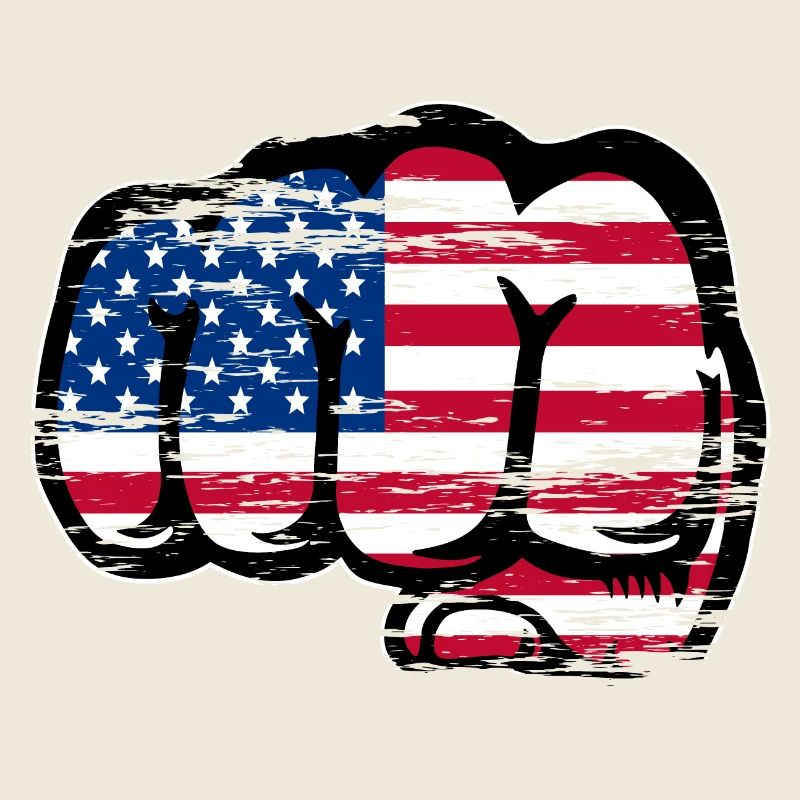 Drapeau des États-Unis Poing à main utilisé