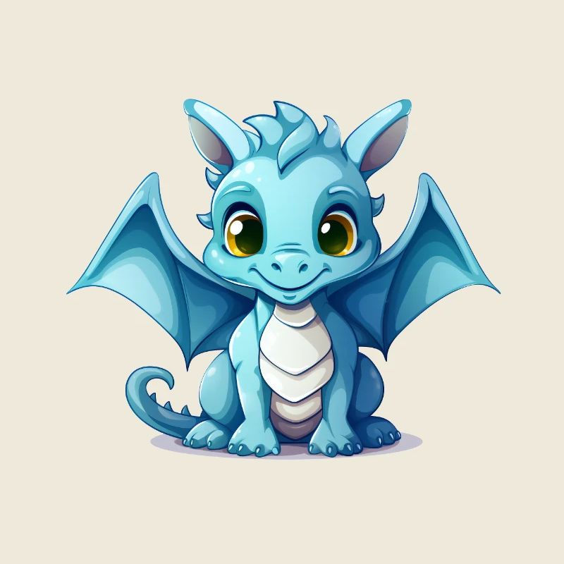 Kleiner blauer Drache