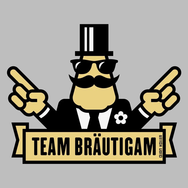 Team Bräutigam Handzeichen (Polterabend JGA / 3C)