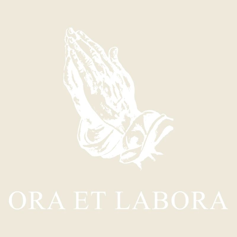 pray and work Latin white