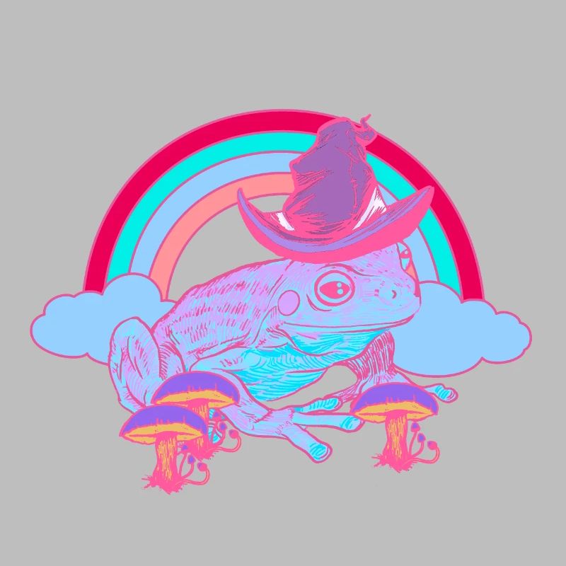 Magic Rainbow Toad Frog Wizard Frogs
