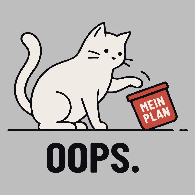 Mein Plan… Oops – Lustige Katze